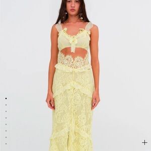 For love & lemons milena lace maxi dress